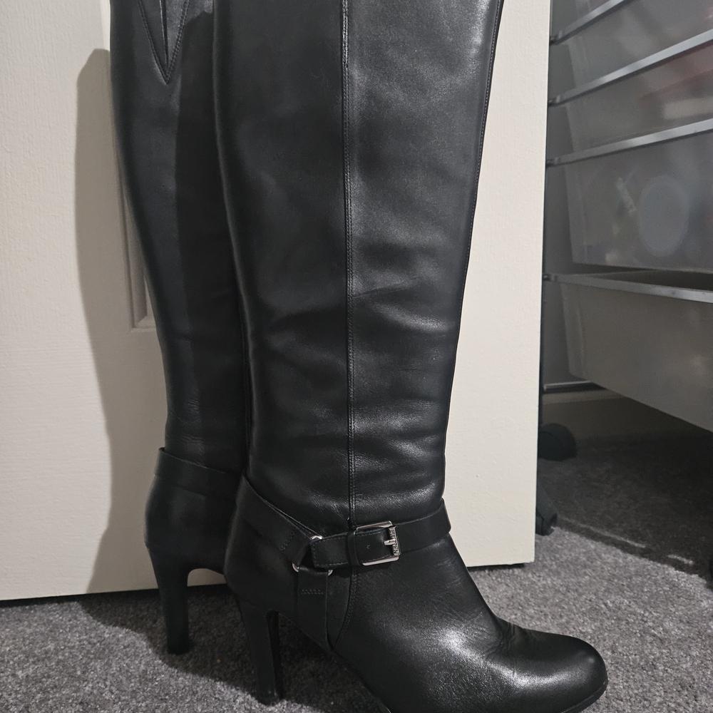 Ralph Lauren Black Over the Knee Boots